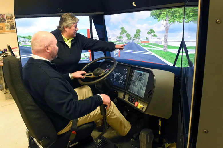 Truck driving simulator